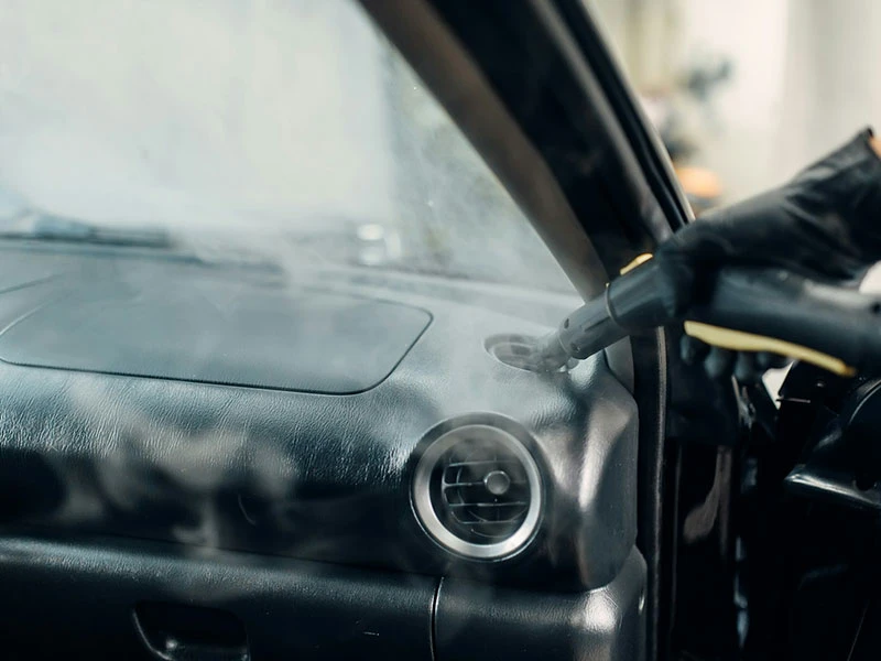 Car Door jams steam clean
