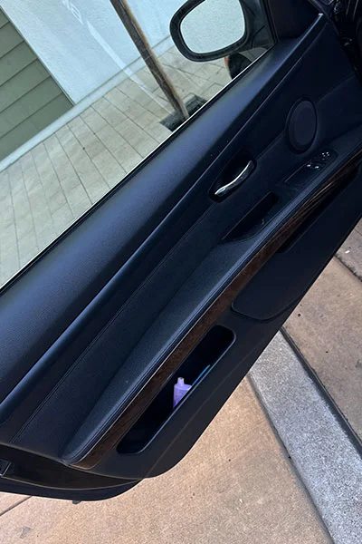 Black door sill trim after trim restoration service in San Jose