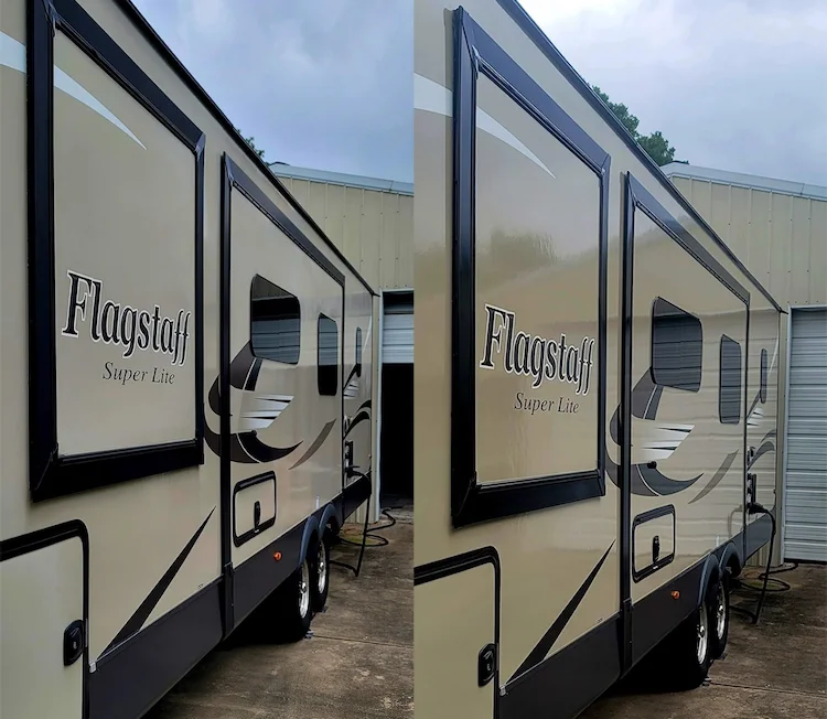 Flagstaff RV detail before and after results – Nor Bay Mobile Detailing