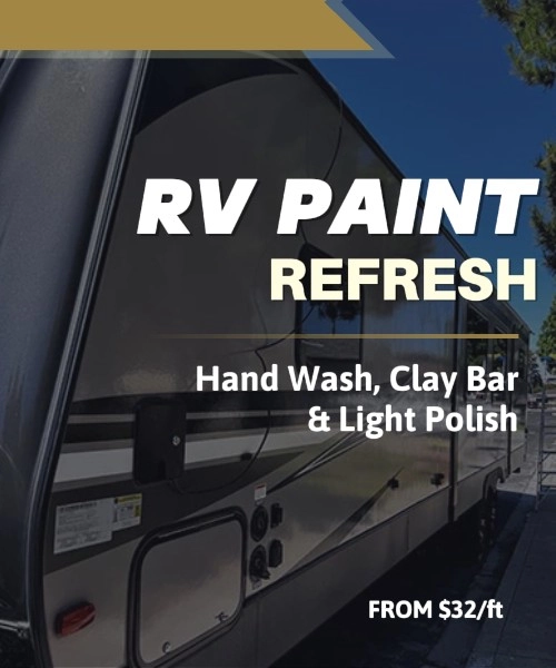 RV wash, clay bar and polish Package and prices