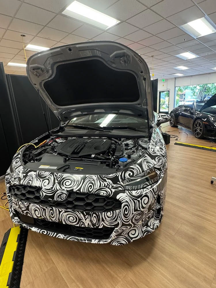 Prototype vehicle ceramic coating and PPF installation