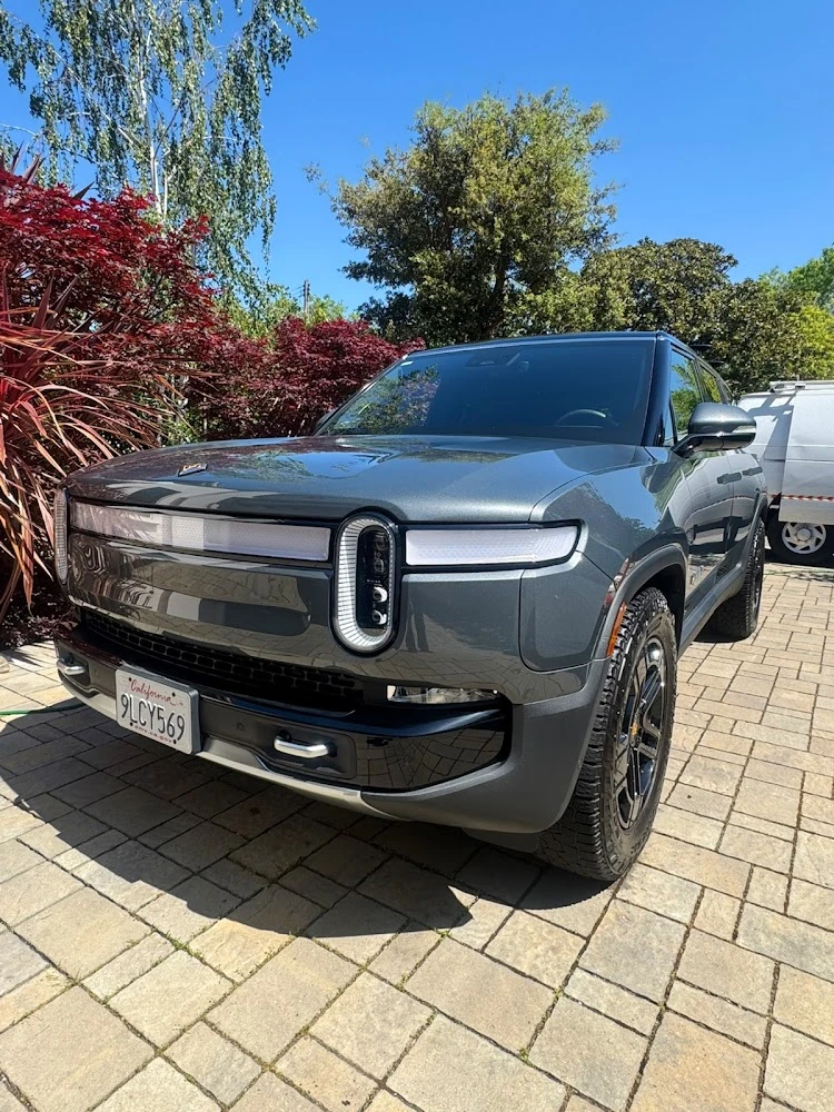 Rivian electric truck exterior detailing San Jose with paint correction and protection