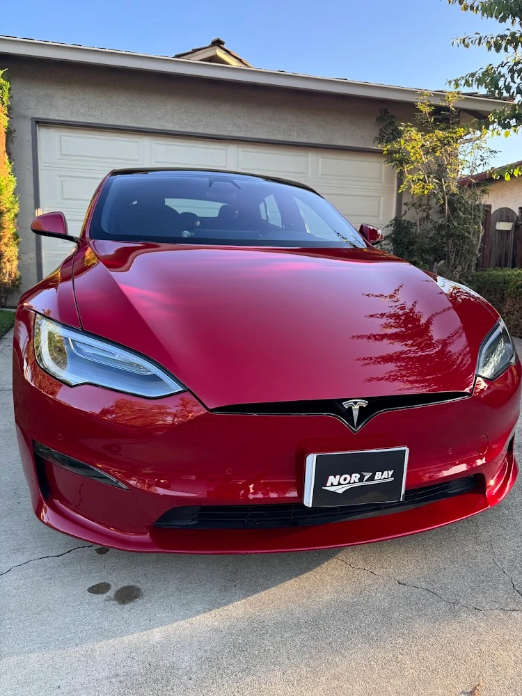Tesla Model S exterior detailing San Jose with ceramic coating application