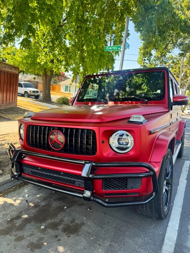 Red Mercedes AMG G 63 Ceramic and PPF Installation