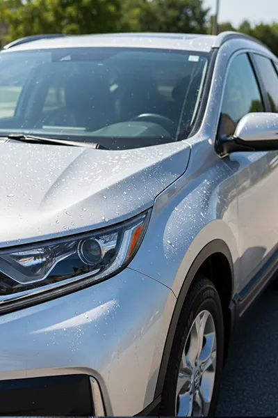 Water spots on white honda Los Gatos, CA