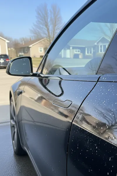 Water spots on black car